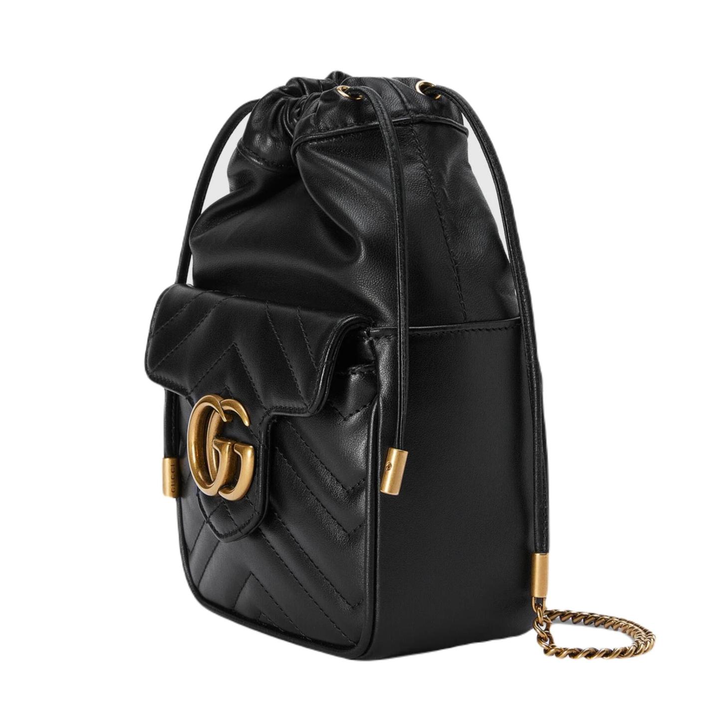 新作 グッチ GGマーモント ミニ バッグ バケット